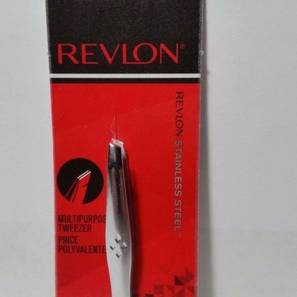 Revlon Slant Tweezers Multipurpose Stainless - Picture 1 of 6